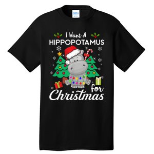 I Want A Hippopotamus For Christmas Cute Gift Xmas Costume Tall T-Shirt