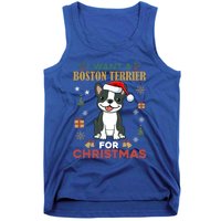 I Want A Boston Terrier For Christmas Cute Dog Lover Pajama Meaningful Gift Tank Top