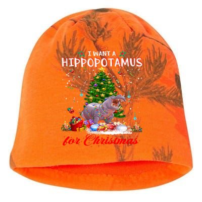 I Want A Hippopotamus For Christmas Xmas Hippo For Gift Kati - Camo Knit Beanie