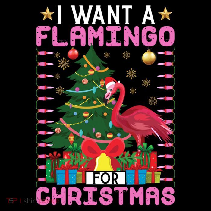 I Want A Flamingo For Christmas Ugly Sweater Flamingo Gift Backpack