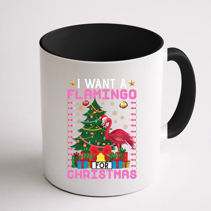 I Want A Flamingo For Christmas Ugly Sweater Flamingo Gift Mug