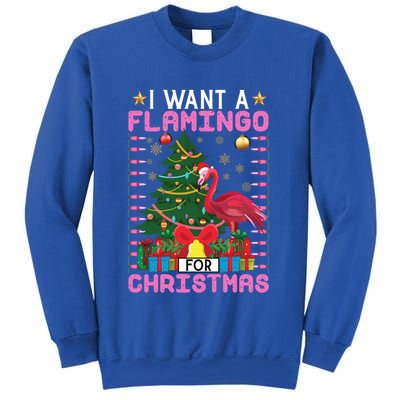 I Want A Flamingo For Christmas Ugly Sweater Flamingo Gift Sweatshirt