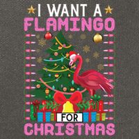 I Want A Flamingo For Christmas Ugly Sweater Flamingo Gift Cotton Canvas Backpack