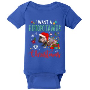 I Want A Hippopotamus For Christmas Hippo Fiona Gift Baby Bodysuit