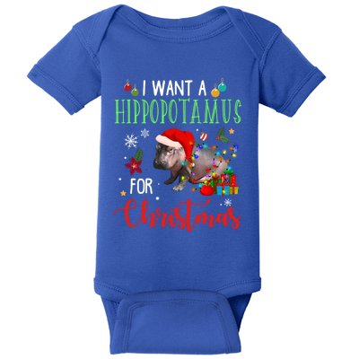 I Want A Hippopotamus For Christmas Hippo Fiona Gift Baby Bodysuit