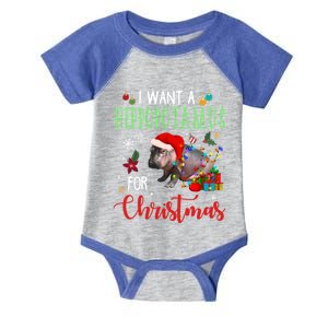 I Want A Hippopotamus For Christmas Hippo Fiona Gift Infant Baby Jersey Bodysuit