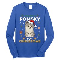 I Want A Pomsky For Christmas Cute Dog Lover Pajamas Family Cool Gift Long Sleeve Shirt