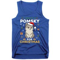 I Want A Pomsky For Christmas Cute Dog Lover Pajamas Family Cool Gift Tank Top