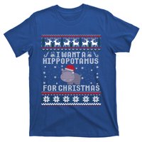 I Want A Hippopotamus For Christmas Hippo Ugly Sweater Gift T-Shirt