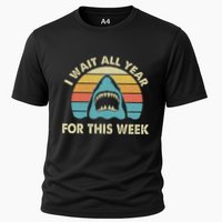 I Wait All Year For This Week Shark Lover Ocean Wildlife Performance Shirt