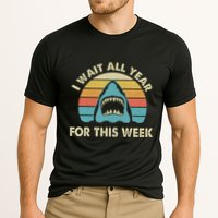 I Wait All Year For This Week Shark Lover Ocean Wildlife Performance Shirt