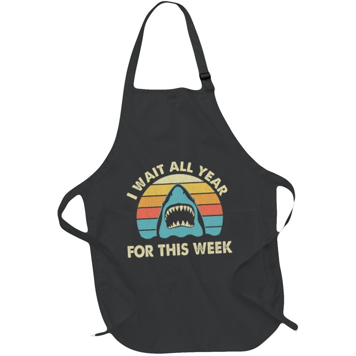 I Wait All Year For This Week Shark Lover Ocean Wildlife Apron