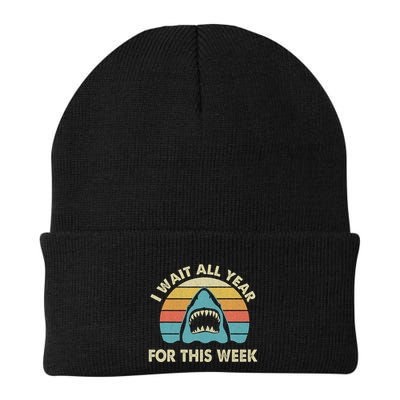 I Wait All Year For This Week Shark Lover Ocean Wildlife Beanie