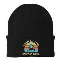 I Wait All Year For This Week Shark Lover Ocean Wildlife Beanie