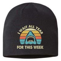 I Wait All Year For This Week Shark Lover Ocean Wildlife Sustainable Beanie