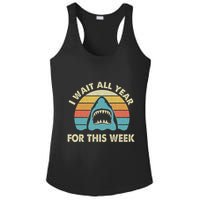I Wait All Year For This Week Shark Lover Ocean Wildlife Ladies PosiCharge Competitor Racerback Tank