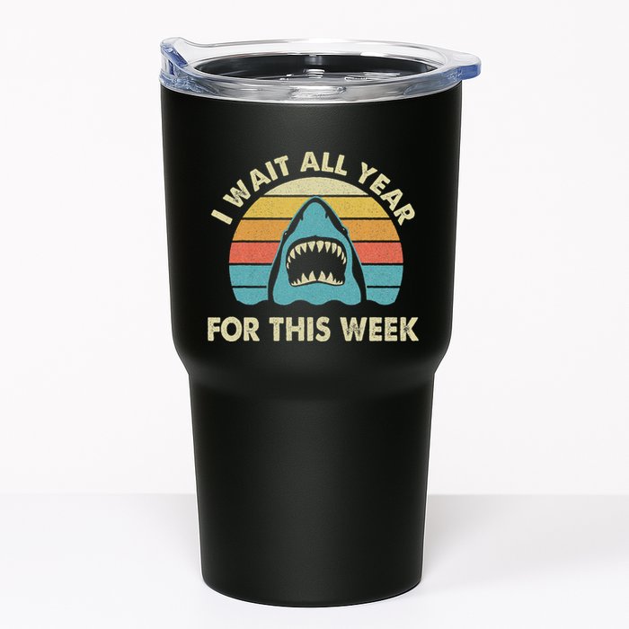 I Wait All Year For This Week Shark Lover Ocean Wildlife Tumbler