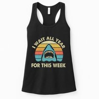 I Wait All Year For This Week Shark Lover Ocean Wildlife Womens Tank Top