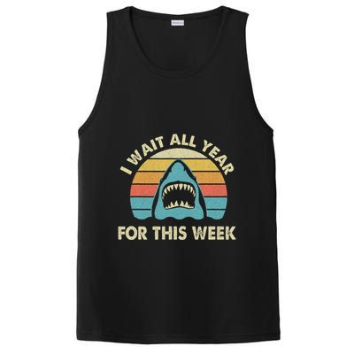 I Wait All Year For This Week Shark Lover Ocean Wildlife PosiCharge Competitor Tank