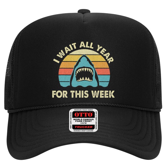 I Wait All Year For This Week Shark Lover Ocean Wildlife Hat