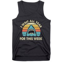I Wait All Year For This Week Shark Lover Ocean Wildlife Tank Top