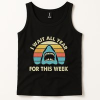 I Wait All Year For This Week Shark Lover Ocean Wildlife Tank Top