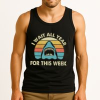 I Wait All Year For This Week Shark Lover Ocean Wildlife Tank Top