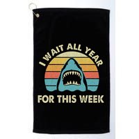 I Wait All Year For This Week Shark Lover Ocean Wildlife Golf Towel