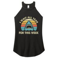 I Wait All Year For This Week Shark Lover Ocean Wildlife Women's Perfect Tri Rocker Tank