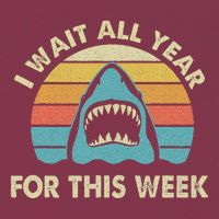 I Wait All Year For This Week Shark Lover Ocean Wildlife 16oz Travel Tumbler