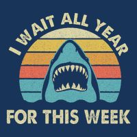 I Wait All Year For This Week Shark Lover Ocean Wildlife Infant Baby Jersey Bodysuit