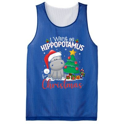 I Want A Hippopotamus For Christmas Xmas Hippo Gift Mesh Reversible Basketball Jersey Tank