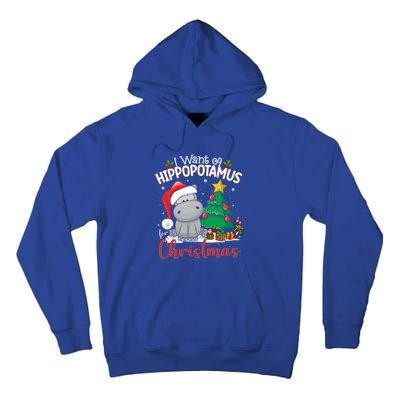 I Want A Hippopotamus For Christmas Xmas Hippo Gift Tall Hoodie