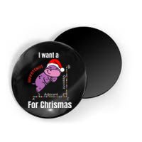 I Want A Hippotenuse For Christmas Teacher Math Cute Hippo Magnet