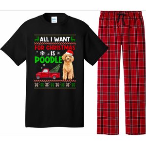 I Want A Poodle For Christmas Ugly Sweater Dog Xmasoutfit Gift Pajama Set