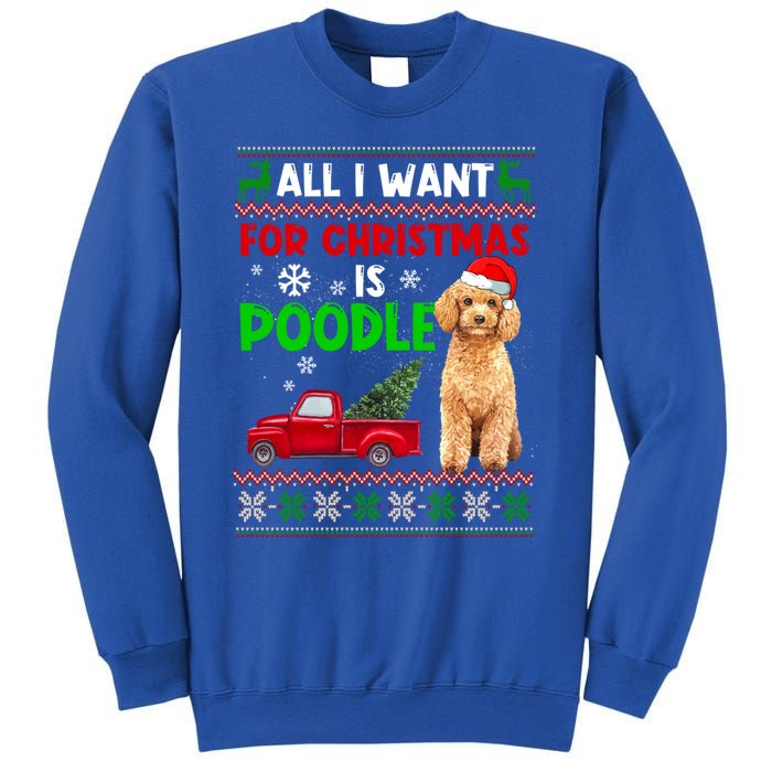 I Want A Poodle For Christmas Ugly Sweater Dog Xmasoutfit Gift Sweatshirt