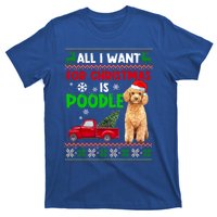 I Want A Poodle For Christmas Ugly Sweater Dog Xmasoutfit Gift T-Shirt