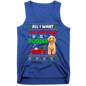 I Want A Poodle For Christmas Ugly Sweater Dog Xmasoutfit Gift Tank Top