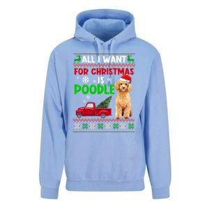 I Want A Poodle For Christmas Ugly Sweater Dog Xmasoutfit Gift Unisex Surf Hoodie