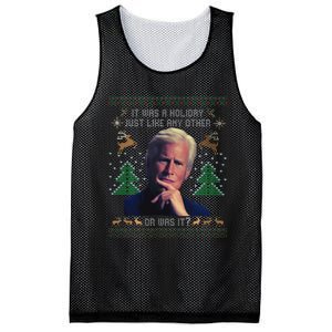 It Was A Holiday Like Any Other Or Was It Ugly Christmas Mesh Reversible Basketball Jersey Tank