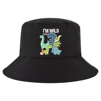 Im Wild And 3 Dinosaurs Theme Birthday Dinosaur Party Cool Comfort Performance Bucket Hat