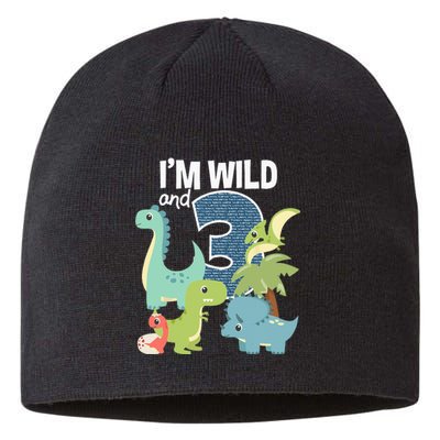 Im Wild And 3 Dinosaurs Theme Birthday Dinosaur Party Sustainable Beanie