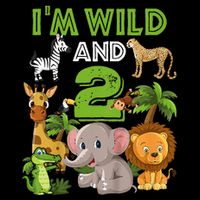 Im Wild And 2 Zoo Theme Birthday Safari Jungle Doggie Tank