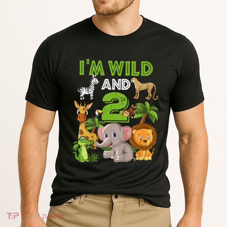 Im Wild And 2 Zoo Theme Birthday Safari Jungle Performance Shirt