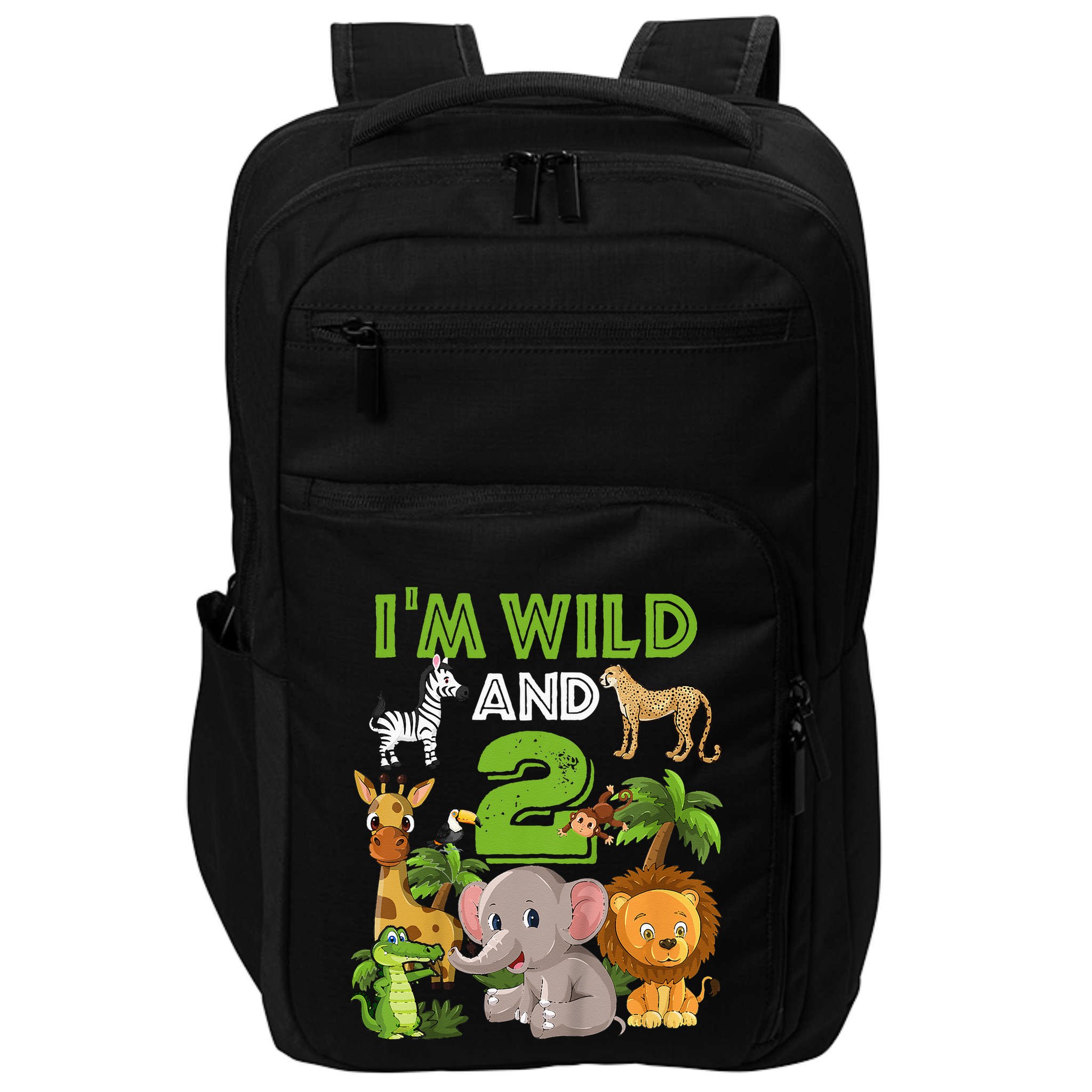 Im Wild And 2 Zoo Theme Birthday Safari Jungle Impact Tech Backpack