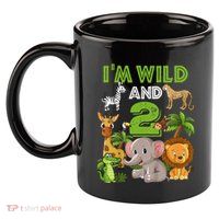Im Wild And 2 Zoo Theme Birthday Safari Jungle 11oz C Handle Ceramic Mug