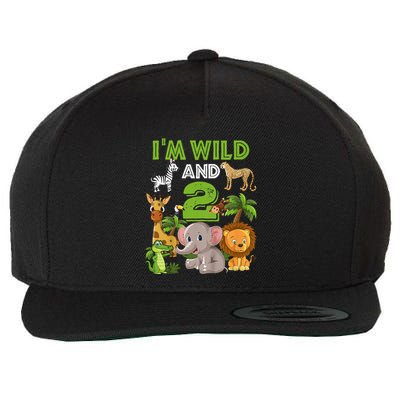 Im Wild And 2 Zoo Theme Birthday Safari Jungle Wool Snapback Cap