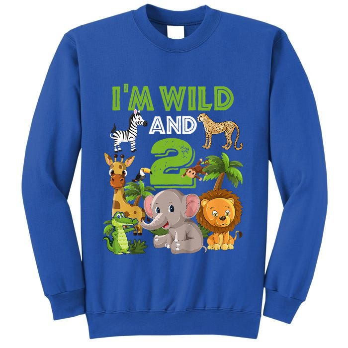 Im Wild And 2 Zoo Theme Birthday Safari Jungle Sweatshirt