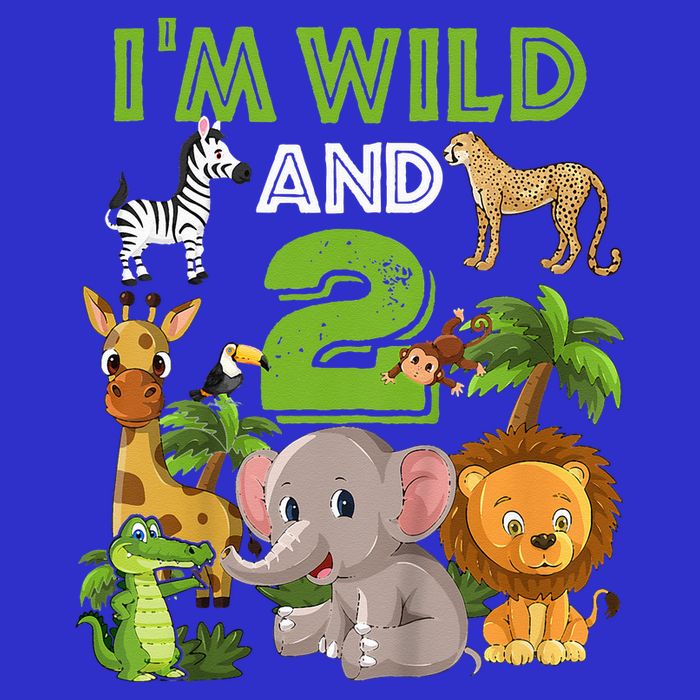 Im Wild And 2 Zoo Theme Birthday Safari Jungle Sweatshirt