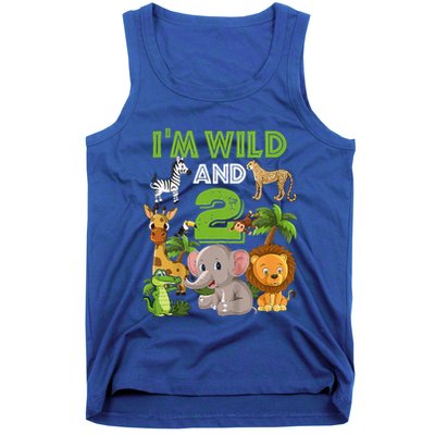 Im Wild And 2 Zoo Theme Birthday Safari Jungle Tank Top